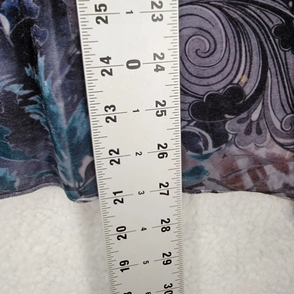 Bleu Womens Top Size S Blue Animal Print Flowy Ruffled Y2K Colorful Tunic Blouse - Picture 8 of 12